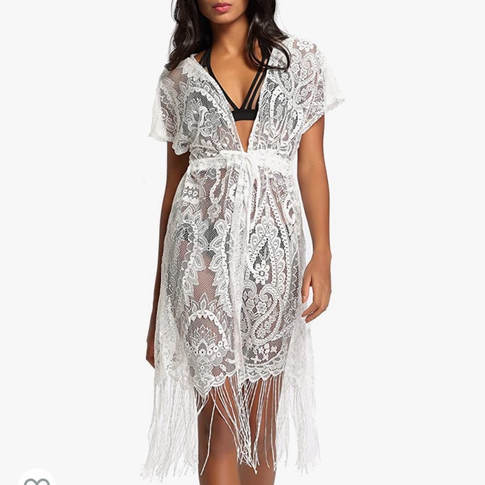 NWT White Lace Kimono